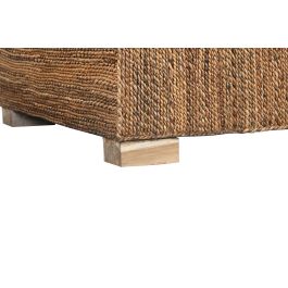 DKD Home Decor Banana 1c25 Sofá Item Home 3 Plazas con Cojines, Fibra y Teca Natural Blanco, 192x92x65 cm DKD Home Decor Banana 1c25 Sofá Item Home 3 Plazas con Cojines, Fibra y Teca Natural Blanco, 192x92x65 cm
