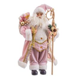 Adorno Navideño Rosa Plástico Poliresina Tejido 45 cm Adorno Navideño Rosa Plástico Poliresina Tejido 45 cm