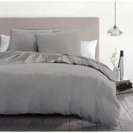 Home Linge Passion HP72078 Juego de edredón 3 piezas Microfibra 82 g 240 x 260 cm Gris claro