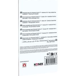 Konix Protector de Pantalla de Vidrio Templado para Nintendo Switch 2, Anti-burbujas, Anti-arañazos, Dureza 9H, 100% Transparente