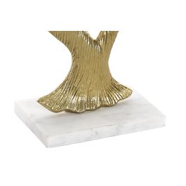 DKD Home Decor Árbol Decorativo de Aluminio y Mármol Dorado Blanco 10 x 48 x 60 cm