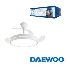 DAEWOO Ventilador de Techo con Aspas Retráctiles de 42 Pulgadas, LED 36W, Control por App, 3 Velocidades, Motor 30W Precio: 69.0063. SKU: B1AH3AH9MJ