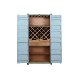 DKD Home Decor Botellero Vintage Estilo Contenedor Azul Celeste Metal y MDF 157.5x76.5x41 cm con 2 Cajones, 2 Puertas, 2 Estanterías DKD Home Decor Botellero Vintage Estilo Contenedor Azul Celeste Metal y MDF 157.5x76.5x41 cm con 2 Cajones, 2 Puertas, 2 Estanterías