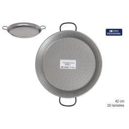 Inde Paellera Pulida 42 cm para 10 Raciones - Ancho 42 cm, Alto 4.5 cm, Largo 53 cm (8 Unidades) Precio: 74.69000033. SKU: B19VJ74BVV