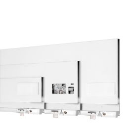 Emuca Cajón exterior Protone 30kg con guías de extracción total y cierre suave, Altura 93mm, profundidad 350mm, Acero, Pintado blanco