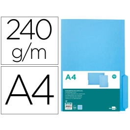 Liderpapel Subcarpeta Cartulina DIN A4 Pestaña Derecha 240g/m² Azul Precio: 14.49999991. SKU: B17VSGA9YC