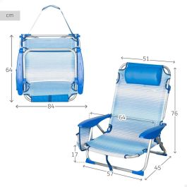 Silla de Playa Aktive 51 x 76 x 45 cm (2 Unidades) Silla de Playa Aktive 51 x 76 x 45 cm (2 Unidades)