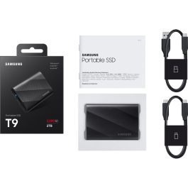 Samsung MU-PG2T0B/EU Disco SSD Portátil T9 2TB USB 3.2 Gen 2x2 (20Gbps) 2000MB/s Negro, Resistente a Caídas, Cifrado AES