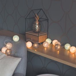 Home Deco Factory Guirnalda Luz 20 Led Azul/Gris