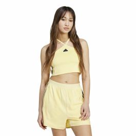Camiseta de Tirantes Mujer Adidas Tiro Cut Amarillo