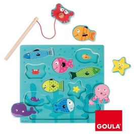 Puzzle encajable pesca magnetico de madera goula 11 piezas 37x295x1.5 cm