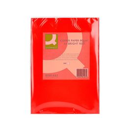 Papel Color Q-Connect Din A4 80 gr Rojo Intenso Paquete De 500 Hojas