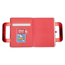 Loungefly Cuaderno 50th Anniversary Hello Kitty de Cuero Vegano con Notas Adhesivas y Detalles Impresos