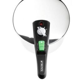 Monix M560005 Olla a Presión Rápida Quick Acero Inoxidable 18/10 Ø22cm 4+6L, Mango Tijera, 2 Niveles Presión, Apertura Fácil