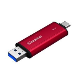 Kingston SPSD/1TB Disco Externo SSD Dual Portable 1TB USB Tipo-C y USB 3.2 Rojo