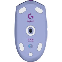 Logitech G305 EWR2 LIGHTSPEED Ratón Inalámbrico Gaming Óptico 12000 DPI, para mano derecha, color Lila