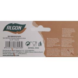 Set de 100 palos de helado de madera 11.4 cm Algon (36 Unidades) Set de 100 palos de helado de madera 11.4 cm Algon (36 Unidades)