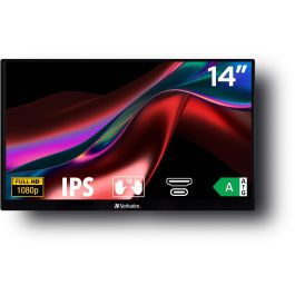 Verbatim Monitor Portátil Táctil 14" Full HD 1920x1080, 10 Puntos Táctiles, USB C, IPS, HDR