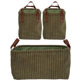 Home Deco Factory Juego De 3 Cestas Verdes Cocooning Scott