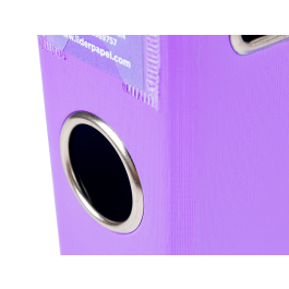 Liderpapel Documenta Archivador de Palanca A4 Forrado PVC Rado con Compresor Metálico, Lomo 52 mm, Lila