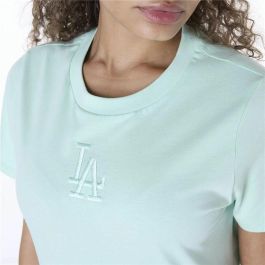 Camiseta de Manga Corta Mujer New Era LA Dodgers MLB League Essential Aguamarina