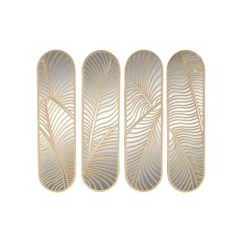 DKD Home Decor Set de 4 Piezas Decoración de Pared Hojas Metal y Espejo Dorado 1.5 x 68 x 72 cm Precio: 78.69000018. SKU: B1K5QDRE5S