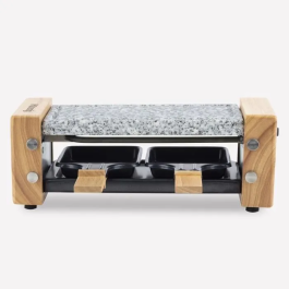 Hkoenig Raclette y Stone Cook para 2 Personas WOD2 con Diseño de Madera
