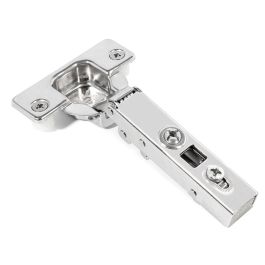 ALK 35 Clip Cam 110º Codo Recto Pistón Inox Níquel - Bisagra con Cierre Amortiguado para Puertas de Muebles