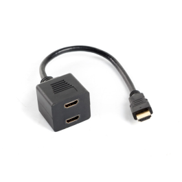 Lanberg HDMI-AM->HDMI-AF X2 (Splitter) Divisor HDMI Pasivo 2 Puertos, Macho a 2 Hembras, Cable 20cm, 1080p, Negro Precio: 7.88999981. SKU: S5604064