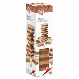 Cayro Block & Block Dos Colores | Juego de Habilidad de Apilar Bloques de Madera | Desafío para 2 Jugadores, Edad Recomendada +5 años