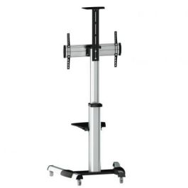 AISENS - SOPORTE DE SUELO PRO CON RUEDA, BANDEJA PARA DVD Y SOPORTE DE CaMARA PARA MONITOR/TV 50KG D