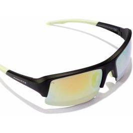 Hawkers Gafas de Sol BAT Unisex Deportivas Montura Nylon Filtro UV400 Negro Amarillo