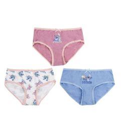 Cerdá Pack de 3 Braguitas para Niña Stitch Single Jersey, Multicolor, de 6 a 8 años