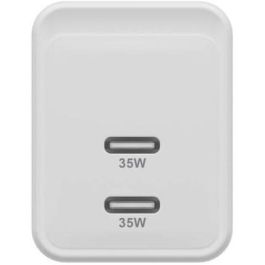 Targus HJG35EU Cargador USB-C GAN 35W Doble Puerto Blanco Carga Rápida PPS