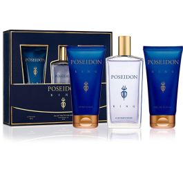 Poseidon THE KING Eau de Toilette Lote 3 Piezas para Hombre Amaderada Aromática
