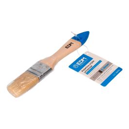 Edm Paletina triple standard 30 mm para todo tipo de pinturas y barnices, mango ergonómico de madera y cerdas naturales