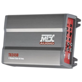 MTX AUDIO TX2450 Amplificador de 4 Canales Clase AB 4x50Wrms / 4x75Wrms con Filtro Activo Variable