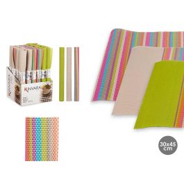 Salvamantel Kinvara 30x45 cm rayas - Multicolor, marrón, verde - 70% PVC, 30% poliéster (72 Unidades)