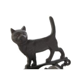 DKD Home Decor Campana de Hierro Colado con Cuerda para Terraza y Jardín Marrón Oscuro, Pack de 2 Unidades, 15x24x14 cm