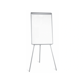 Q-connect Pizarra Blanca Magnética Lacada con Trípode Regulable 90x70x195cm, Superficie para Conferencias 74x100cm