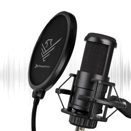 Phoenix Technologies Micrófono de Condensador Streamcast Pro Gaming para Streaming y Podcast con Brazo Articulado