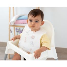 KioKids Baberos Desechables de Un Uso en Celulosa con Bolsillo Recoge-Migas, Multicolor, +6 Meses, 10 Unidades