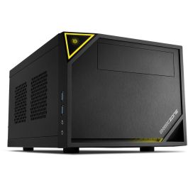 Sharkoon C10 SHARK ZONE Caja Torre PC Gaming Negro Amarillo con Soporte para Fuentes ATX y SFX de Diseño Elegante