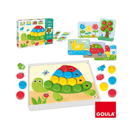 Goula Juego Mosaico Baby Color Madera 26 Piezas 30x22x5 cm