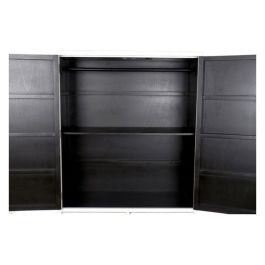 DKD Home Decor Armario Oriental Kamakura Blanco Dorado 120 x 50 x 175 cm Álamo Metal