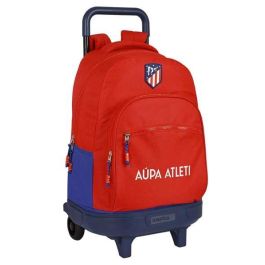 Mochila Escolar con Ruedas Atlético Madrid Rojo Azul marino (33 x 45 x 22 cm)