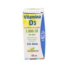 SURA VITASAN Vitamina D3 Líquida 1.000 UI 15ml - Apoya Huesos, Dientes y Sistema Inmunitario - Colecalciferol Precio: 17.9982495. SKU: B1KMAMZFEX