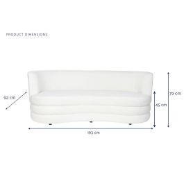 Sofa DKD Home Decor Blanco 92 x 79 x 193 cm