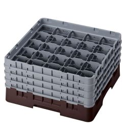 CAMBRO - 25S800-167 - Cesta de lavado 25 comp. 4 alturas - 8,7 cm Ø máx. - alt. máx. 21,7 cm - 50 x 50 x 26,7 cm - Castaño Precio: 91.50000035. SKU: B1DRPLX2ZG