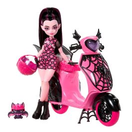Mattel Muñeca Monster High Draculaura y su Scooter, Edad Recomendada +4 Años, 21.3x27.9x9.74 cm Precio: 28.78999948. SKU: B16JCC6QD3